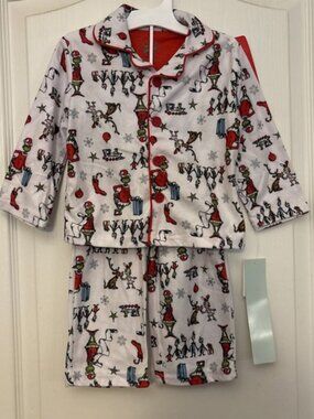 The Grinch 2 Piece Christmas Pajama Sleep Set Toddler PJs Size 18M